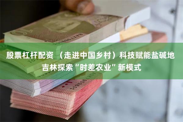 股票杠杆配资 （走进中国乡村）科技赋能盐碱地 吉林探索“时差农业”新模式